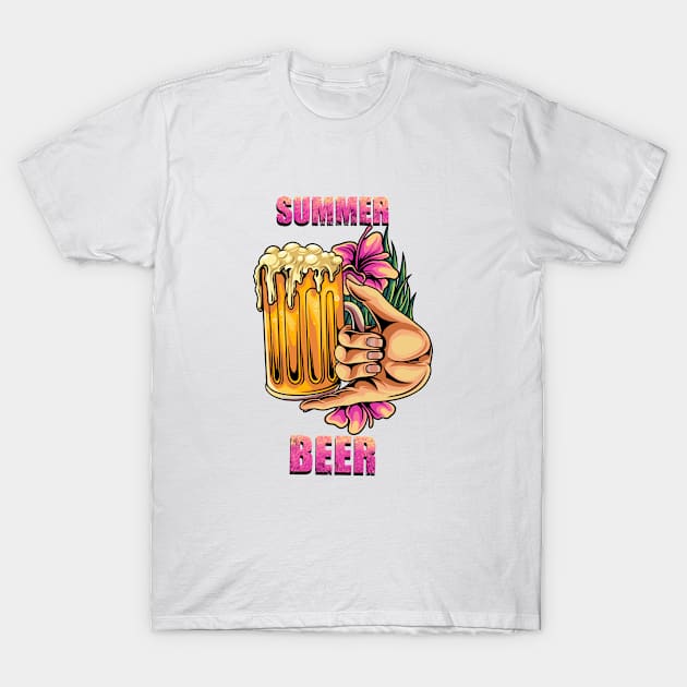 Summer Beer T-Shirt by Arjanaproject